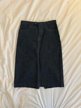 Spirit Dark Blue Denim Pencil Skirt
